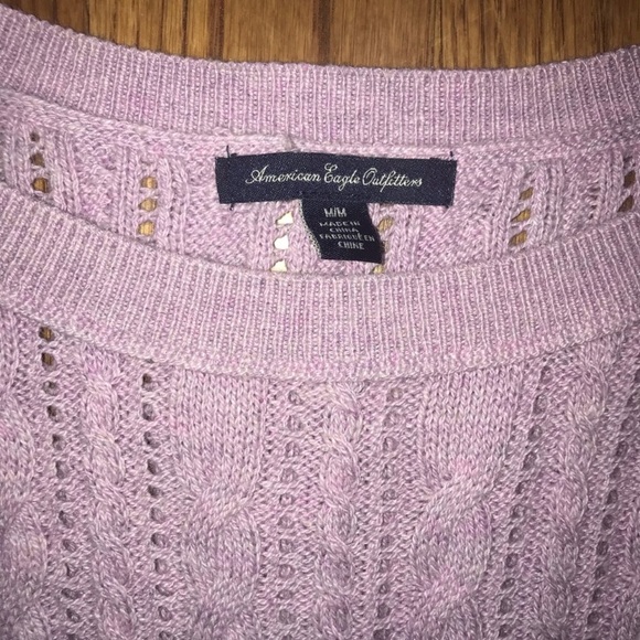 AEO American Eagle Purple Sweater Size Medium - Picture 3 of 3